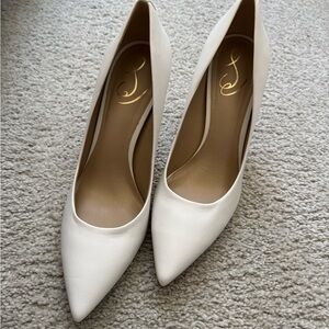Sam Edelman Women's Hazel Pump, Bright White Leather 10